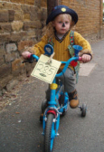 Scarecrows on bikes